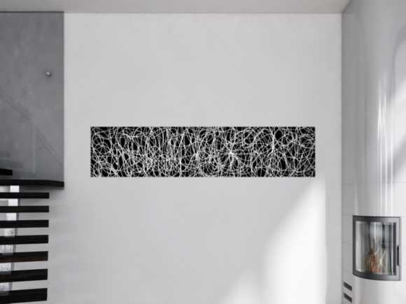 Abstraktes Acrylbild schwarz/weiß