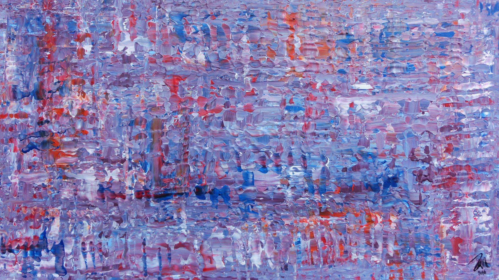 Abstraktes Acrylbild Spachteltechnik modern