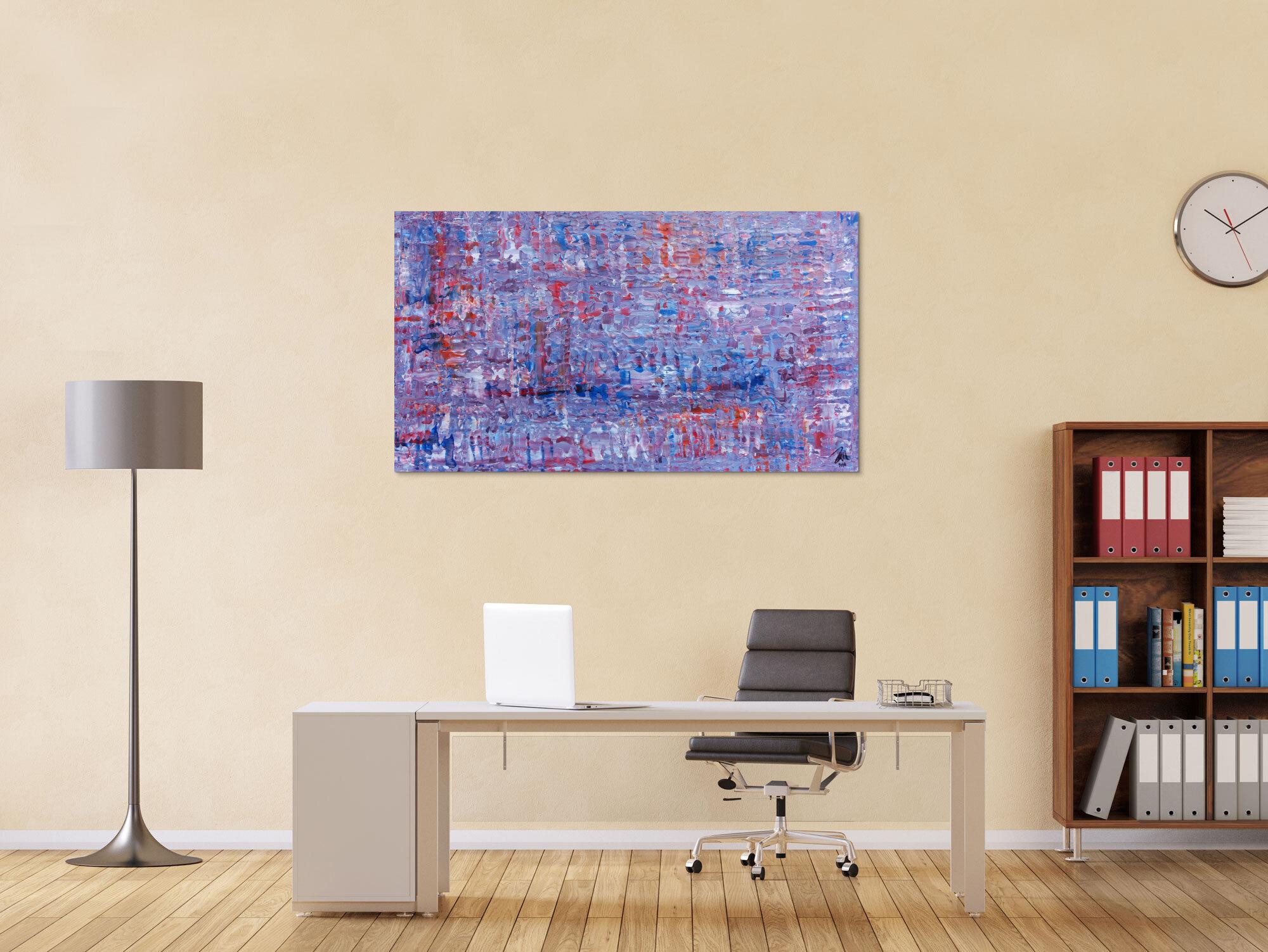 Abstraktes Acrylbild Spachteltechnik modern