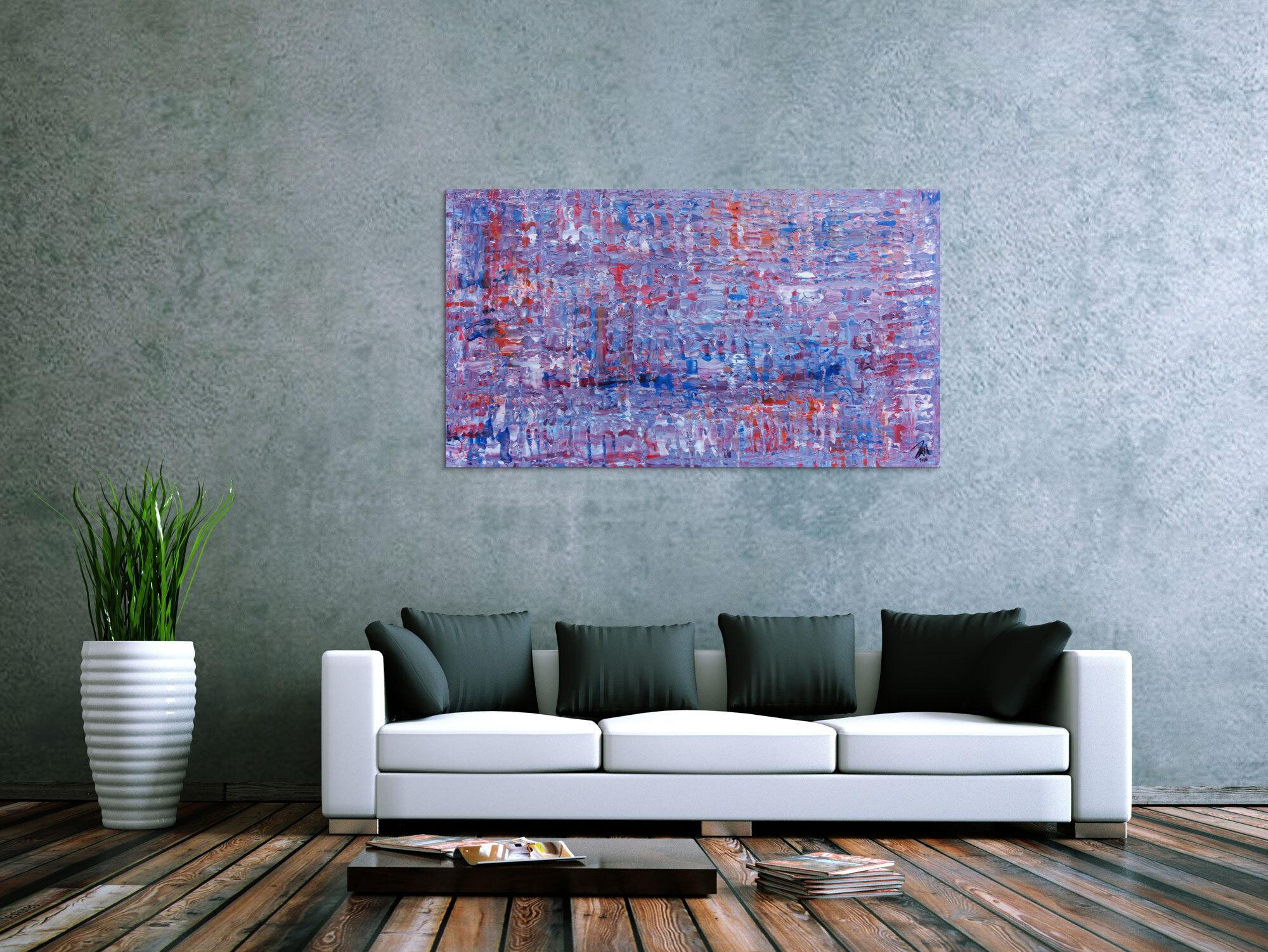 Abstraktes Acrylbild Spachteltechnik modern