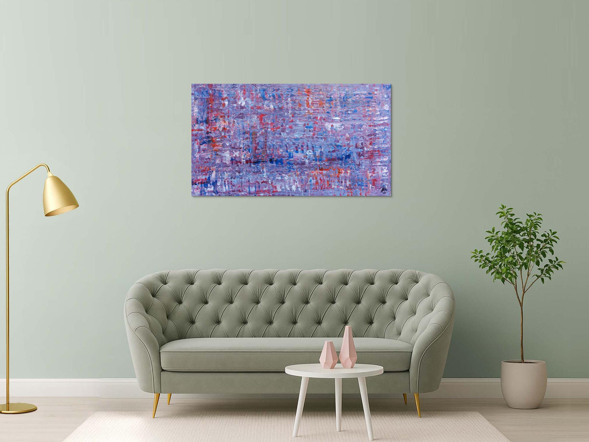 Abstraktes Acrylbild Spachteltechnik modern