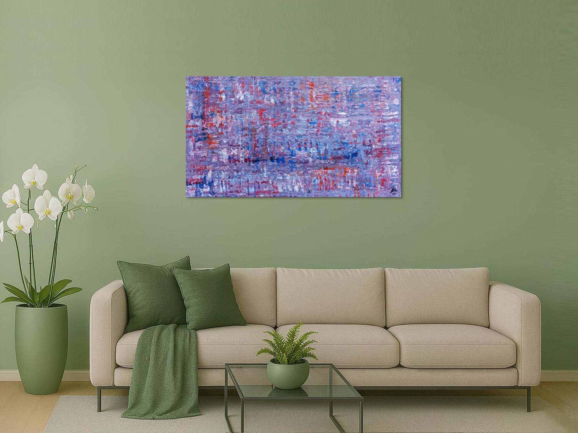 Abstraktes Acrylbild Spachteltechnik modern