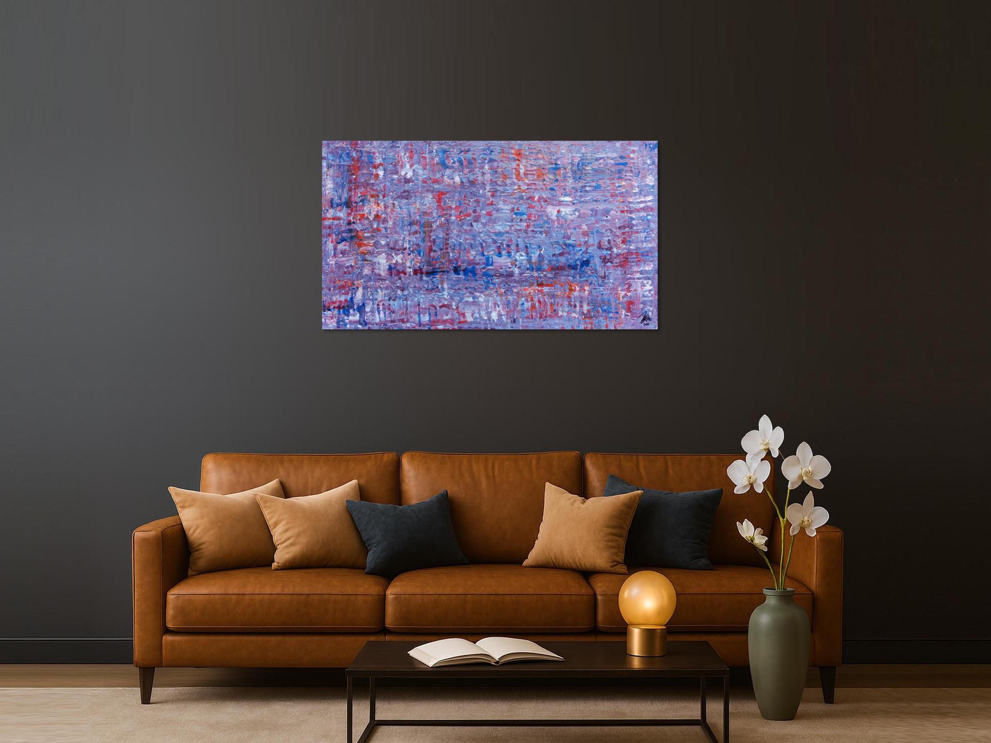 Abstraktes Acrylbild Spachteltechnik modern