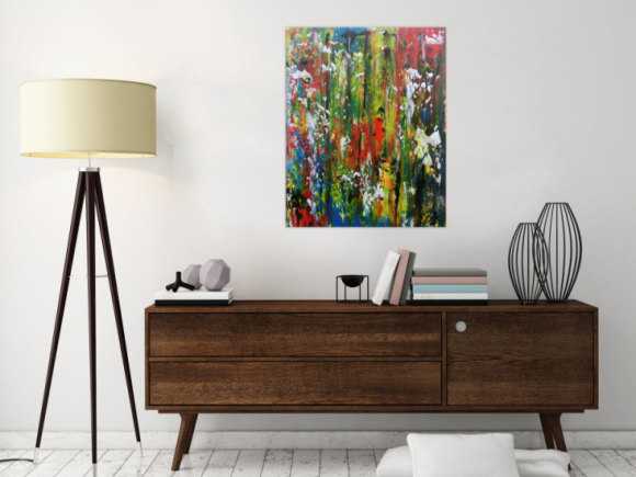 Buntes Acrylgemälde modern abstrakt viele Farben