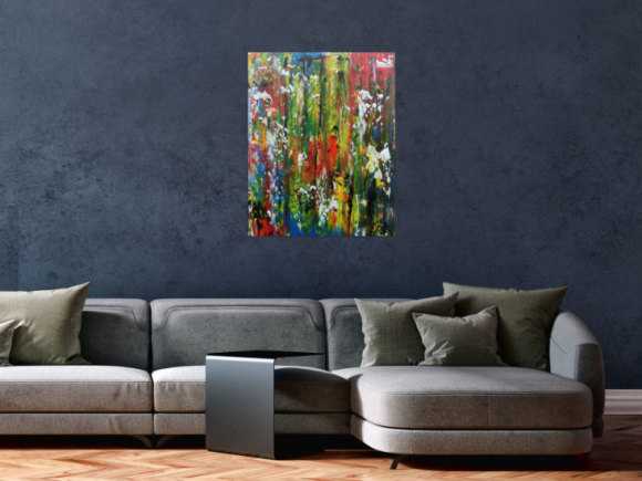 Buntes Acrylgemälde modern abstrakt viele Farben