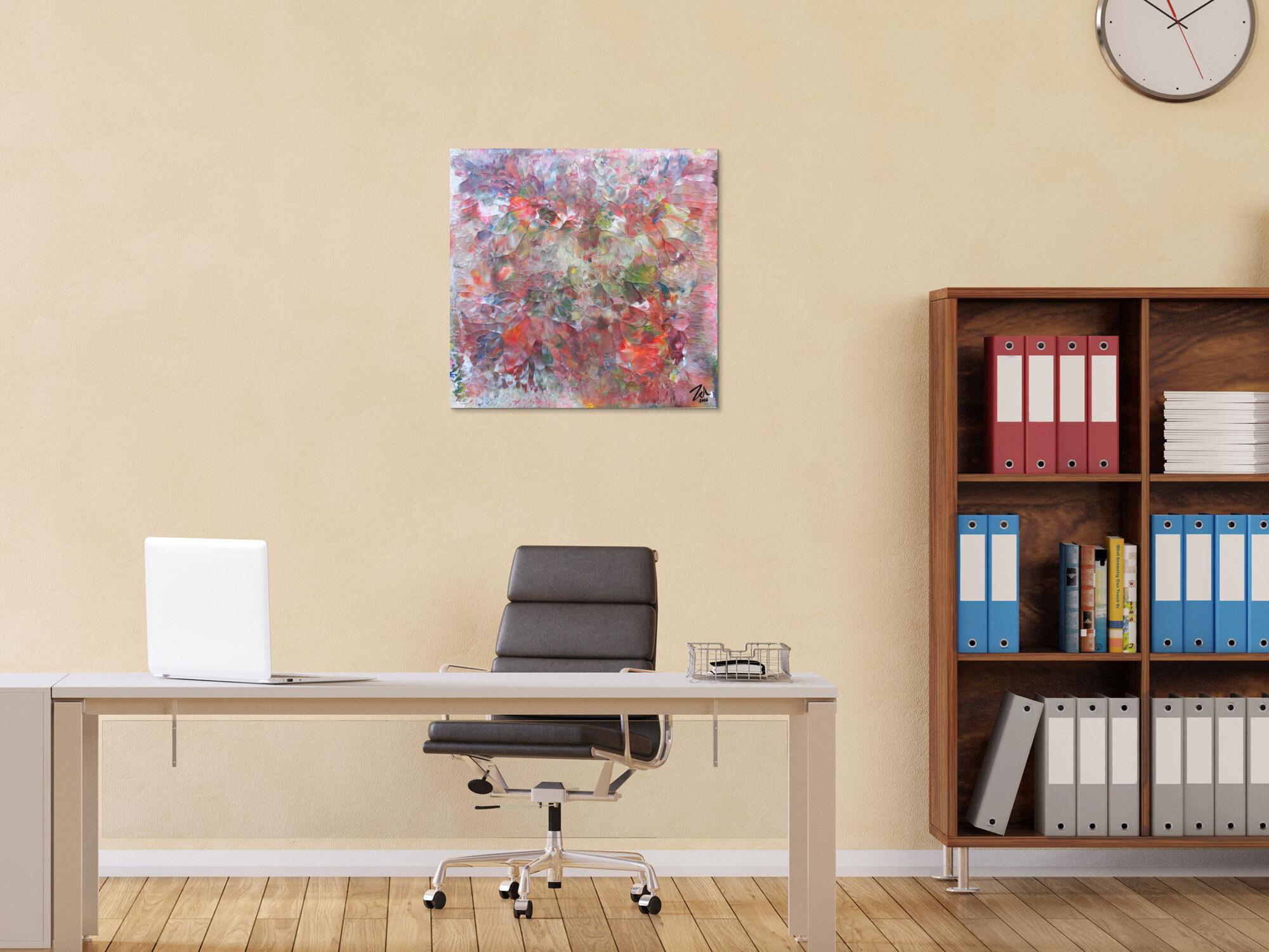 Buntes Acrylbild mit hellen Farben moderne abstrakt