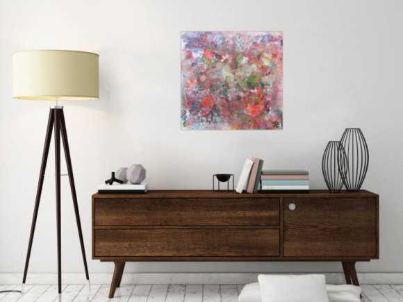 Buntes Acrylbild mit hellen Farben moderne abstrakt