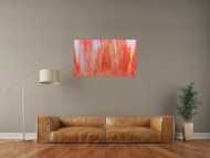 Modernes Acrylbild abstrakt in peach und Lachsfarben