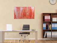 Modernes Acrylbild abstrakt in peach und Lachsfarben