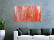 Modernes Acrylbild abstrakt in peach und Lachsfarben