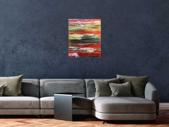 Sehr buntes und modernes abstraktes Acrylgemälde moderne Kunst