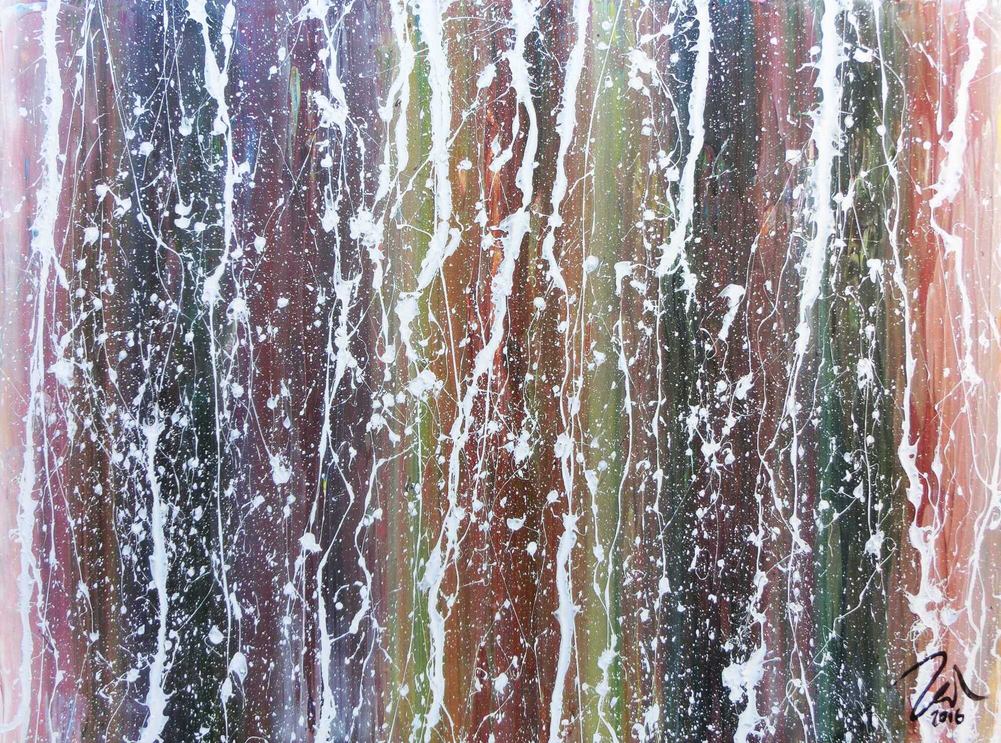 Buntes Acrylgemälde modern und abstrakt