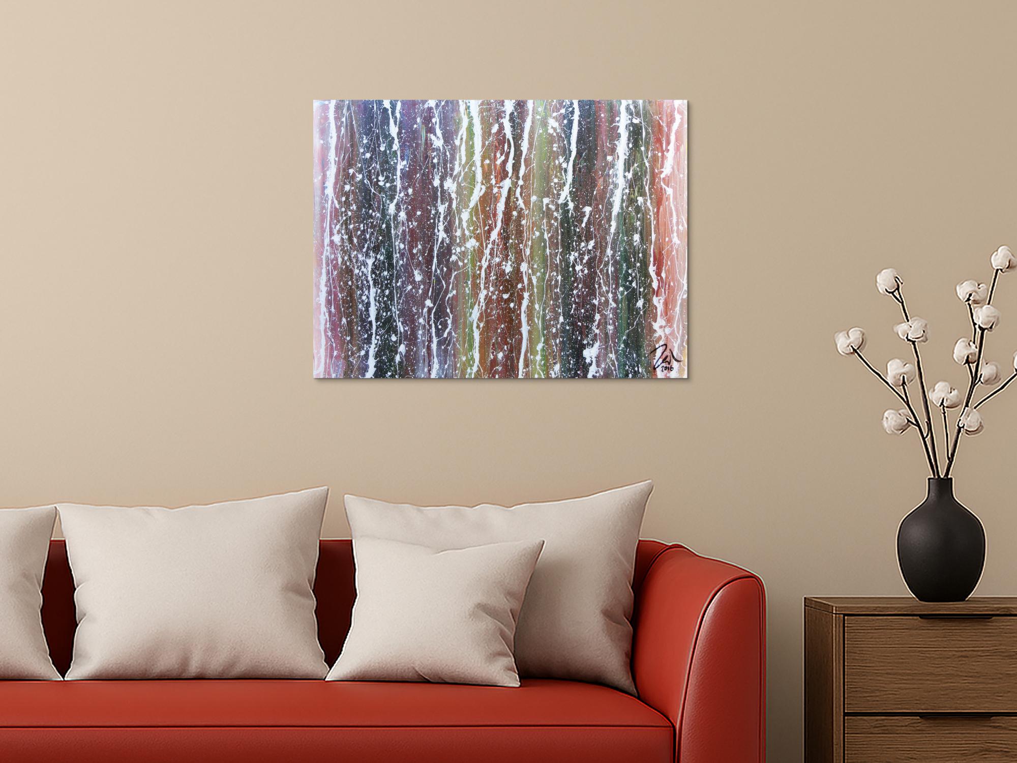 Buntes Acrylgemälde modern und abstrakt