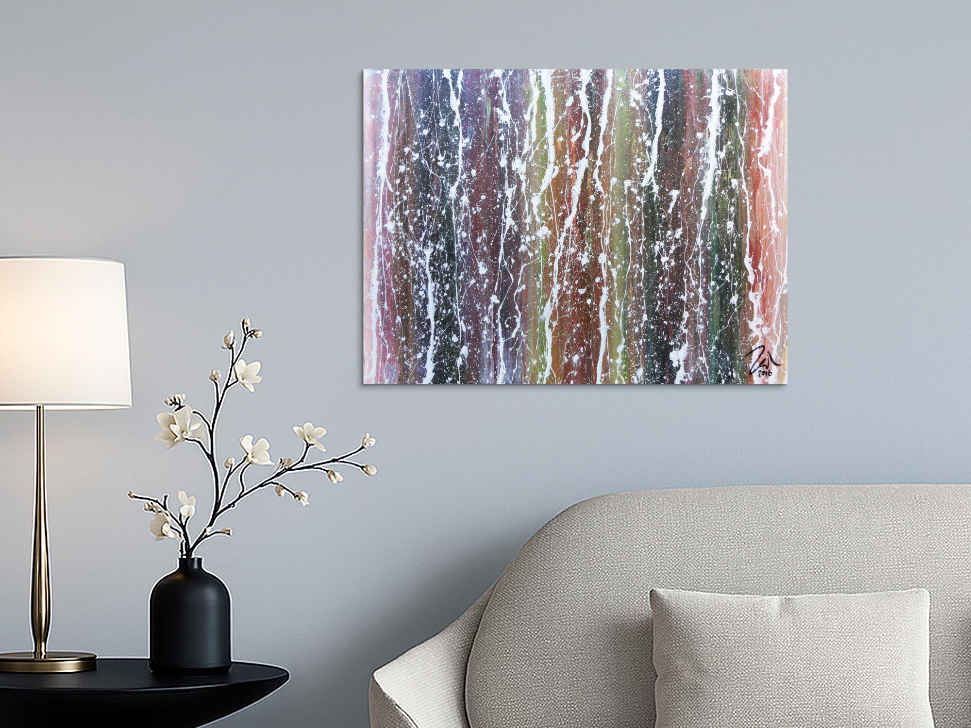 Buntes Acrylgemälde modern und abstrakt