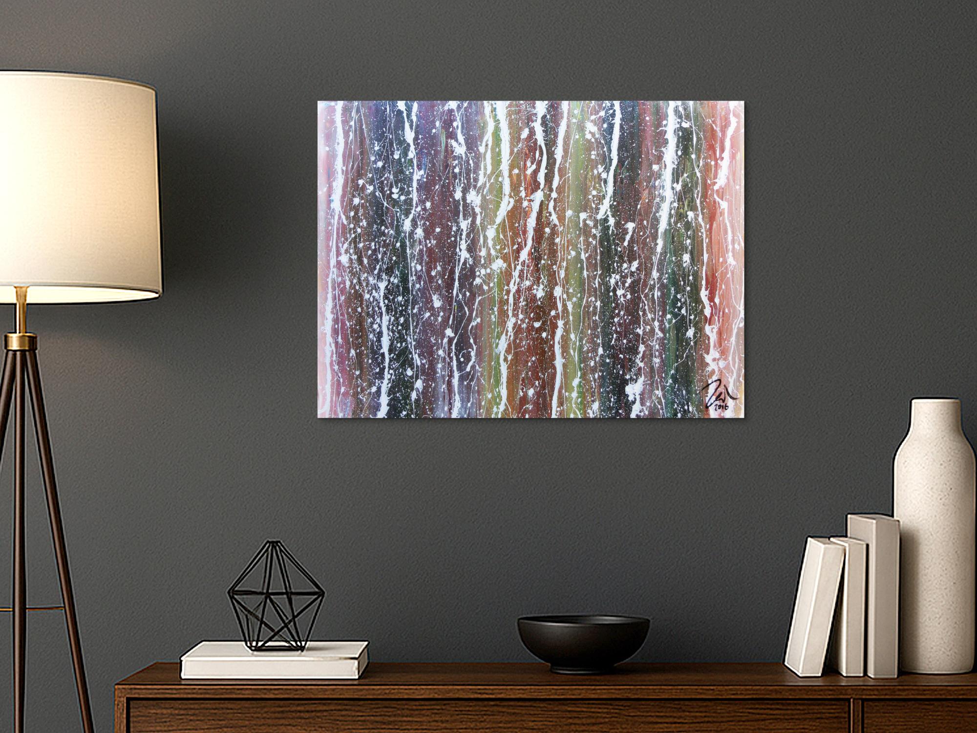 Buntes Acrylgemälde modern und abstrakt