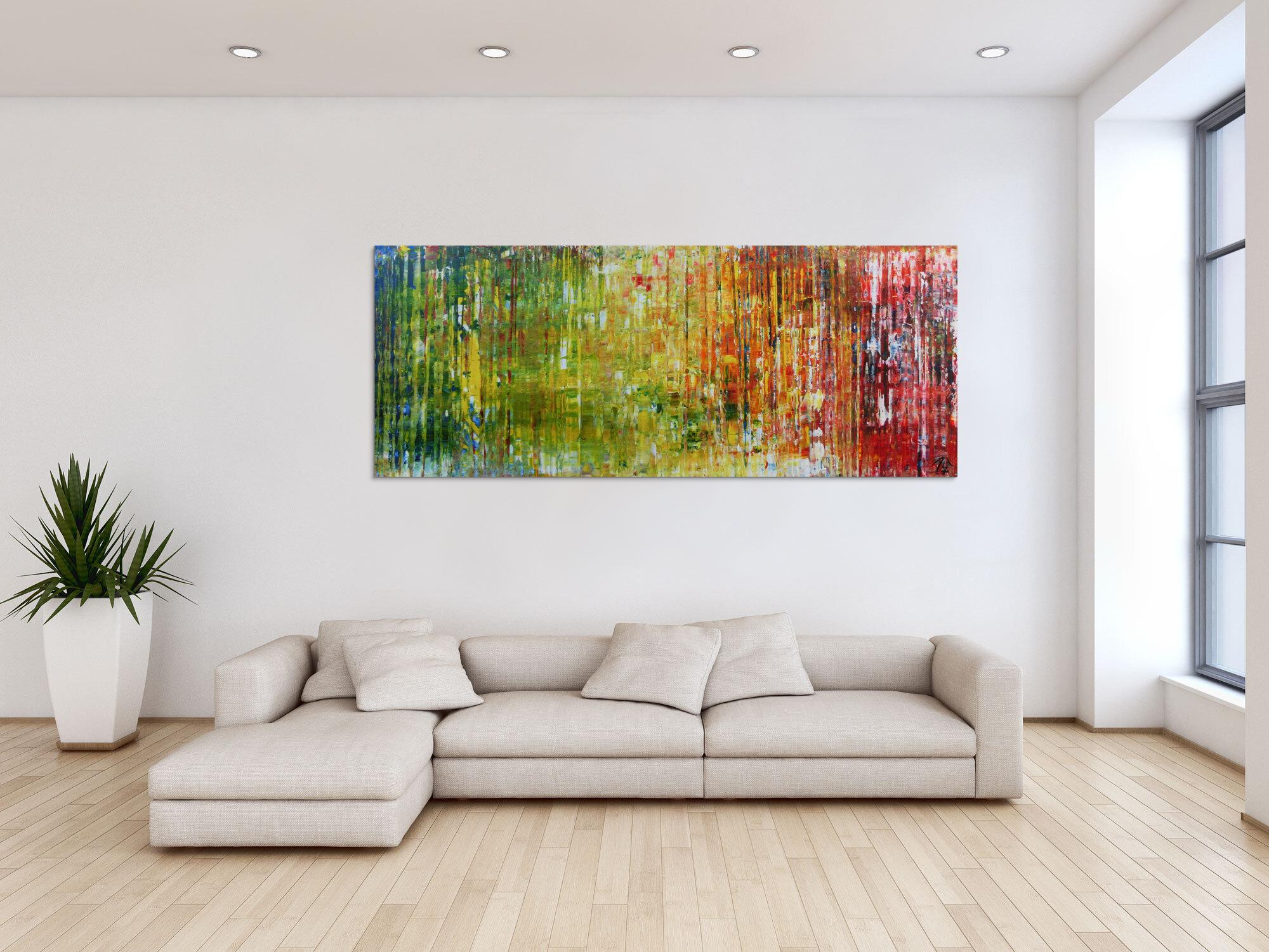 Sehr modernes Gemälde abstrakt aus Acryl und sehr bunt