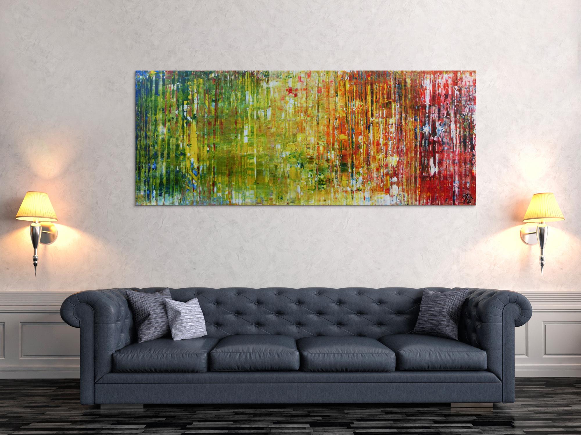 Sehr modernes Gemälde abstrakt aus Acryl und sehr bunt