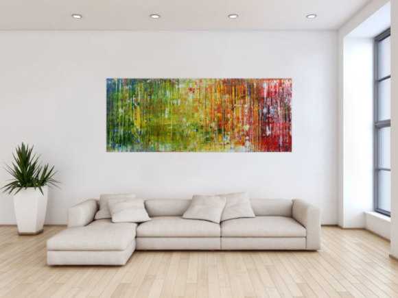 Sehr modernes Gemälde abstrakt aus Acryl und sehr bunt