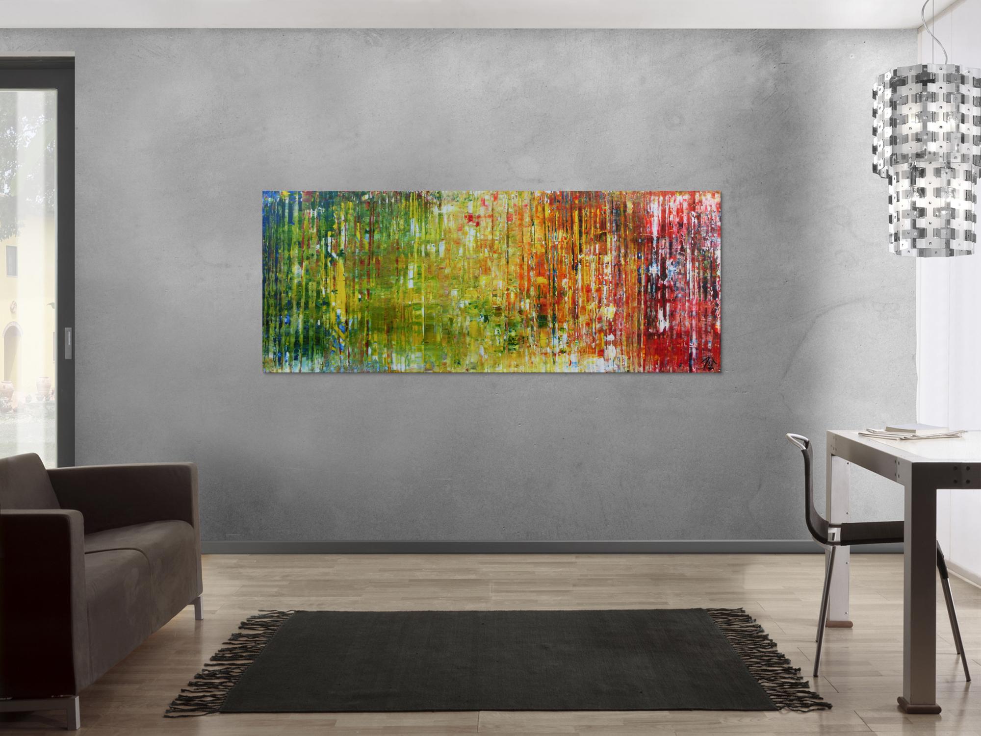 Sehr modernes Gemälde abstrakt aus Acryl und sehr bunt