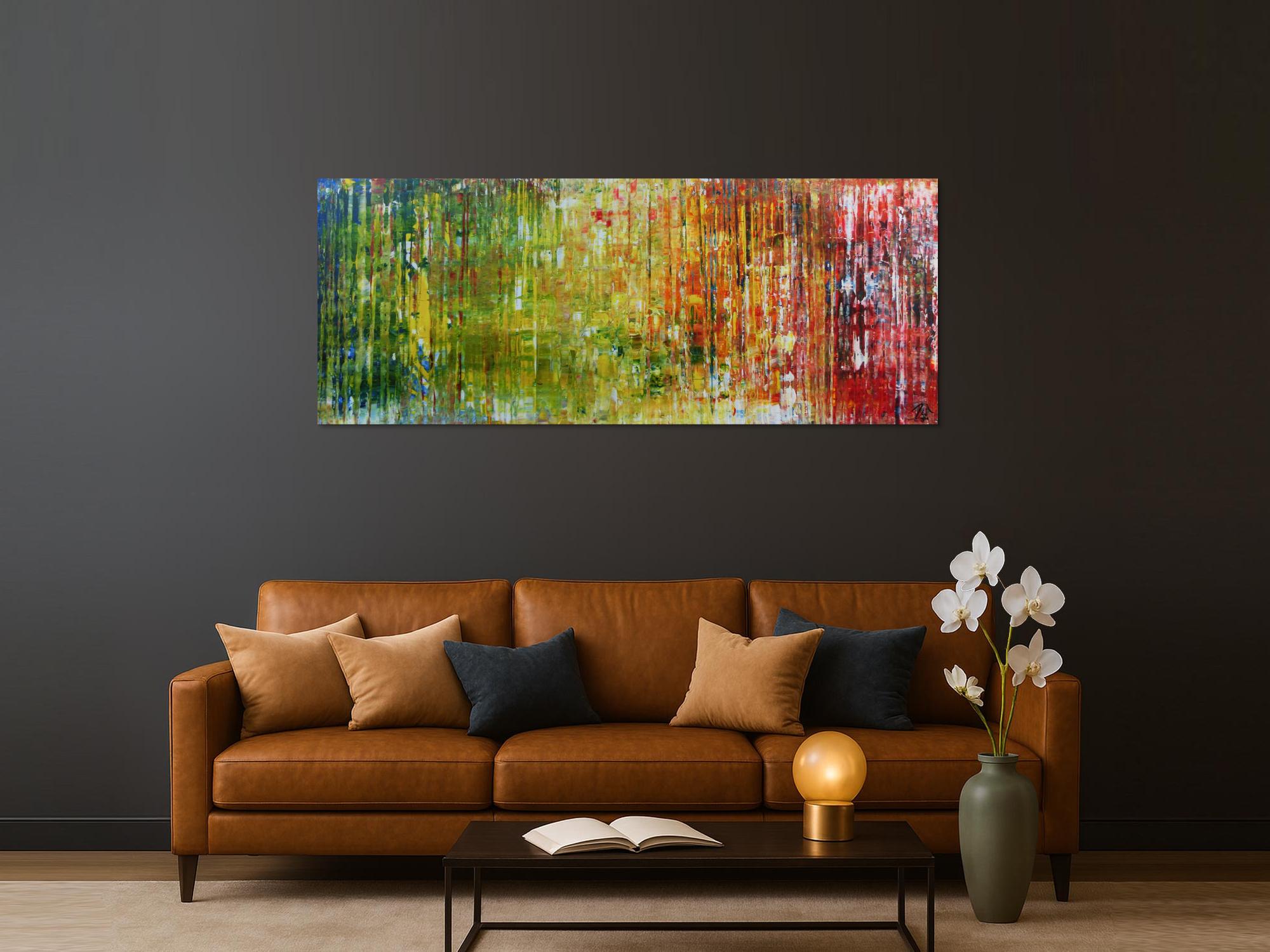 Sehr modernes Gemälde abstrakt aus Acryl und sehr bunt