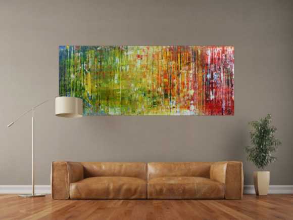 Sehr modernes Gemälde abstrakt aus Acryl und sehr bunt