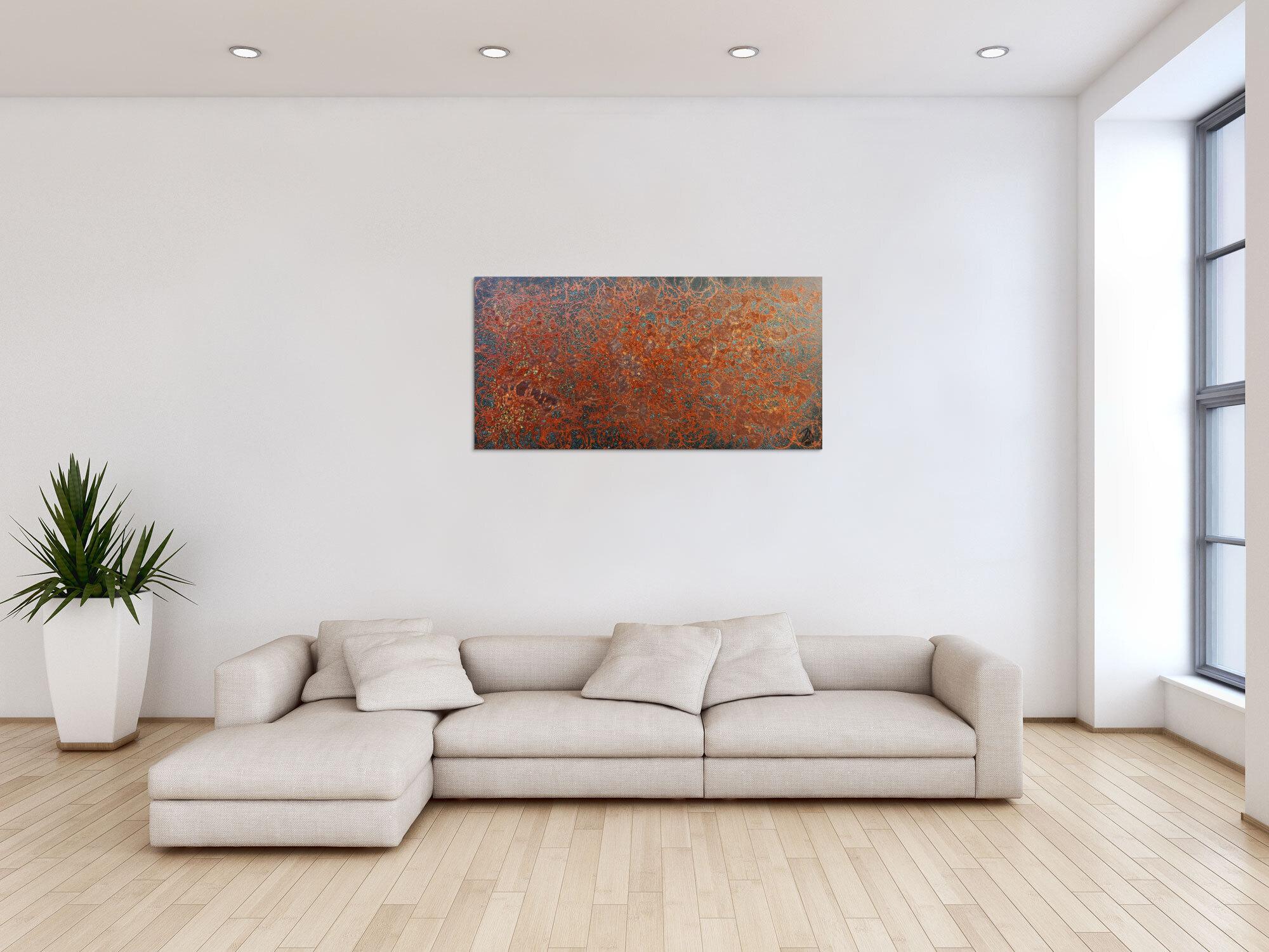 Sehr modernes abstraktes Rostbild abstrakte Kunst aus Rost