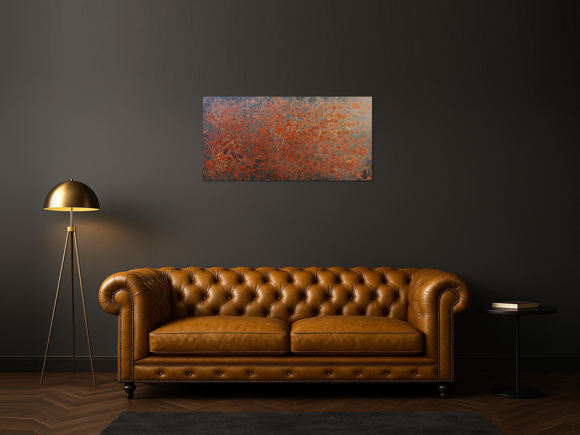 Sehr modernes abstraktes Rostbild abstrakte Kunst aus Rost