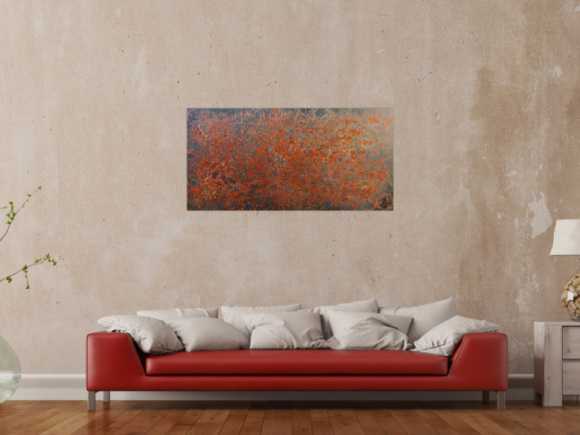 Sehr modernes abstraktes Rostbild abstrakte Kunst aus Rost