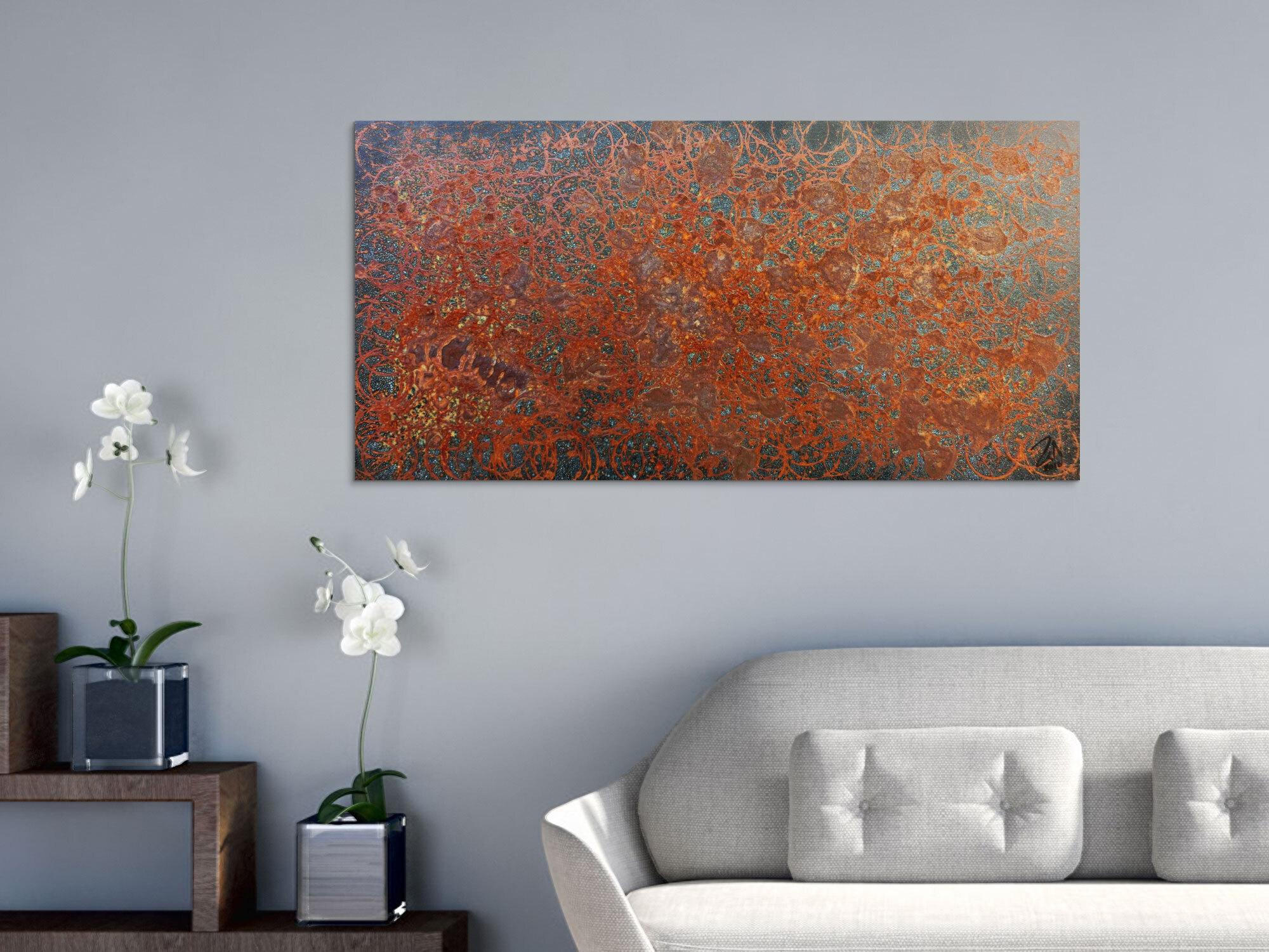 Sehr modernes abstraktes Rostbild abstrakte Kunst aus Rost