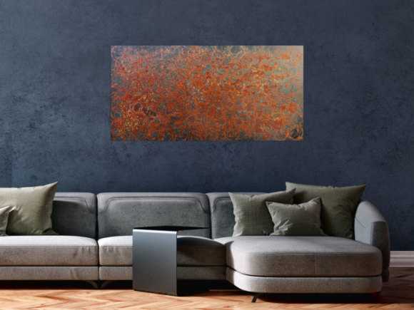 Sehr modernes abstraktes Rostbild abstrakte Kunst aus Rost