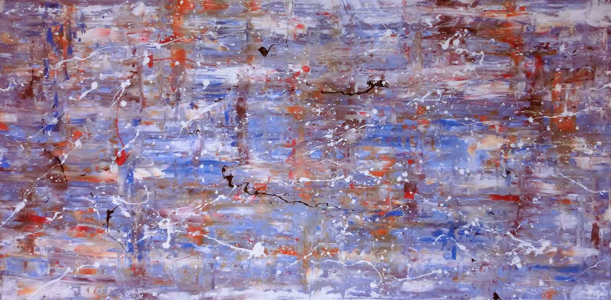 Abstraktes Acrylbild lila