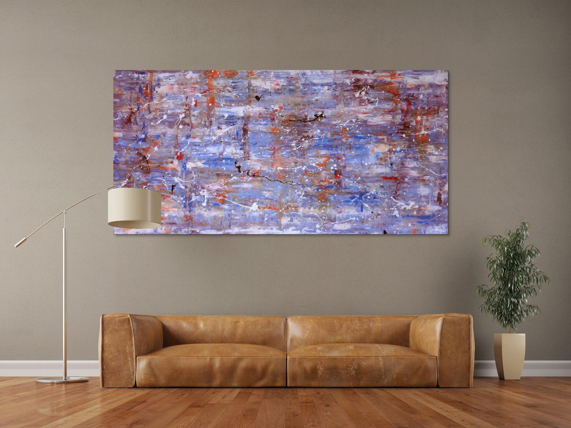 Abstraktes Acrylbild lila