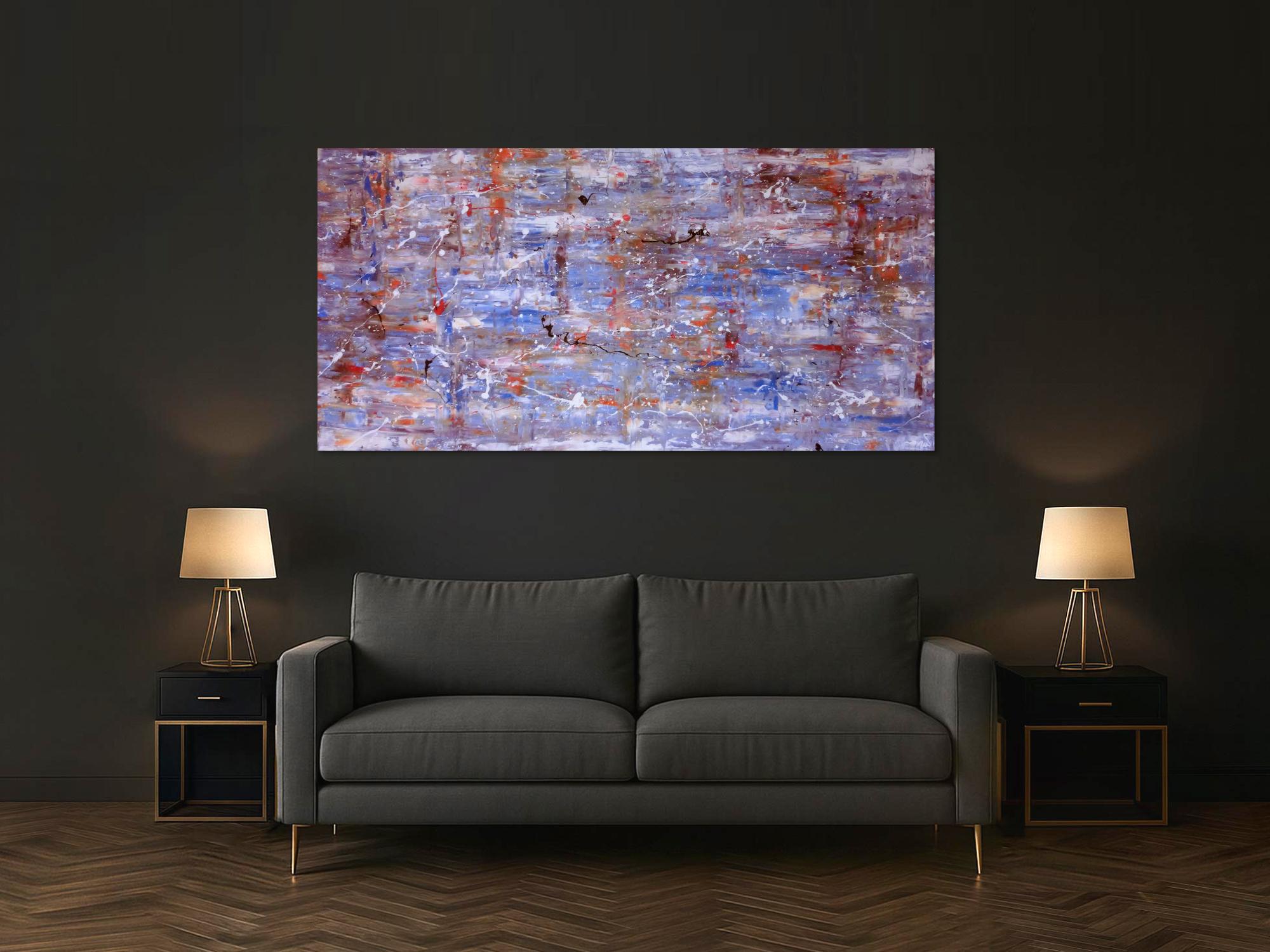 Abstraktes Acrylbild lila