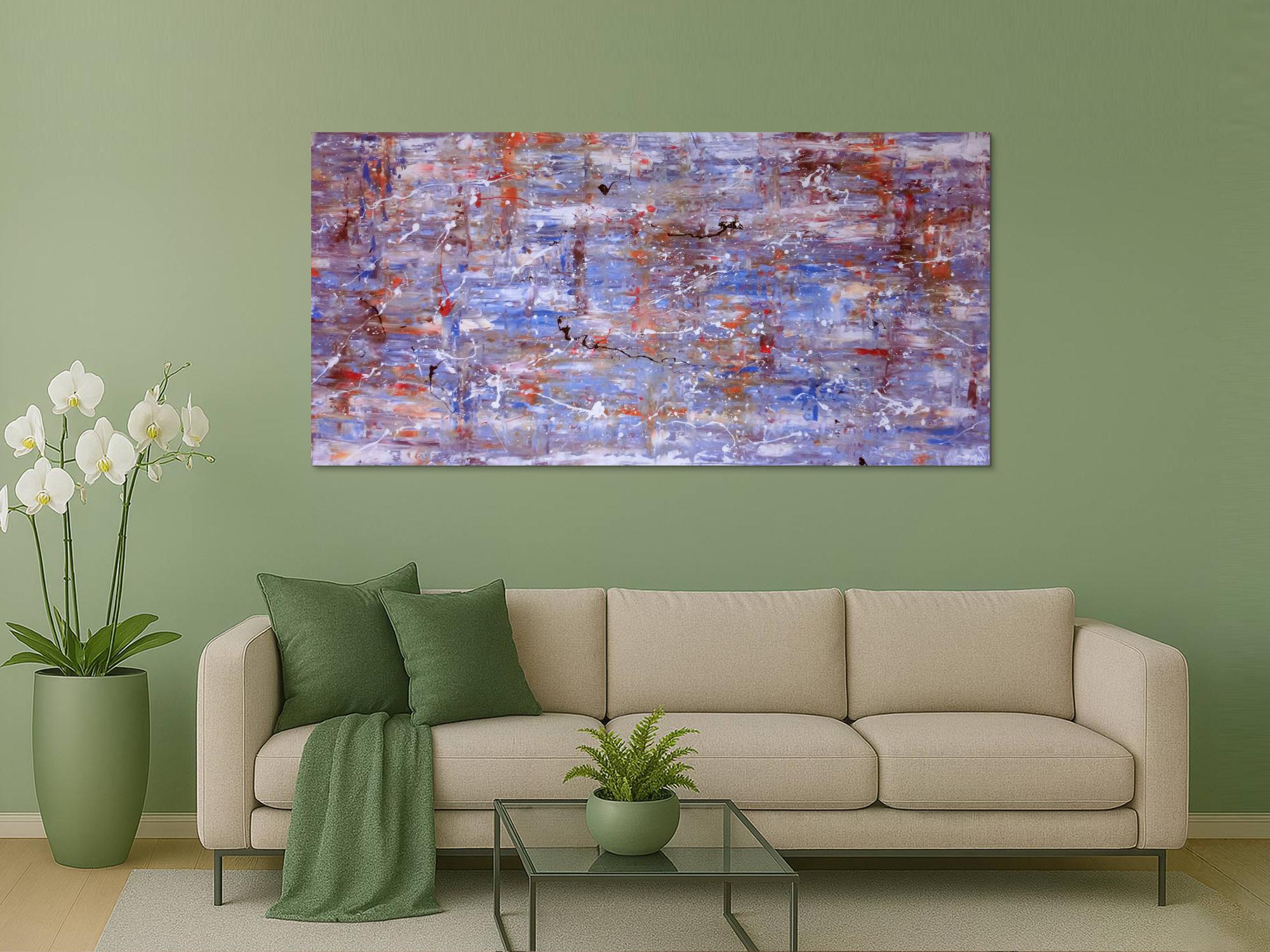 Abstraktes Acrylbild lila