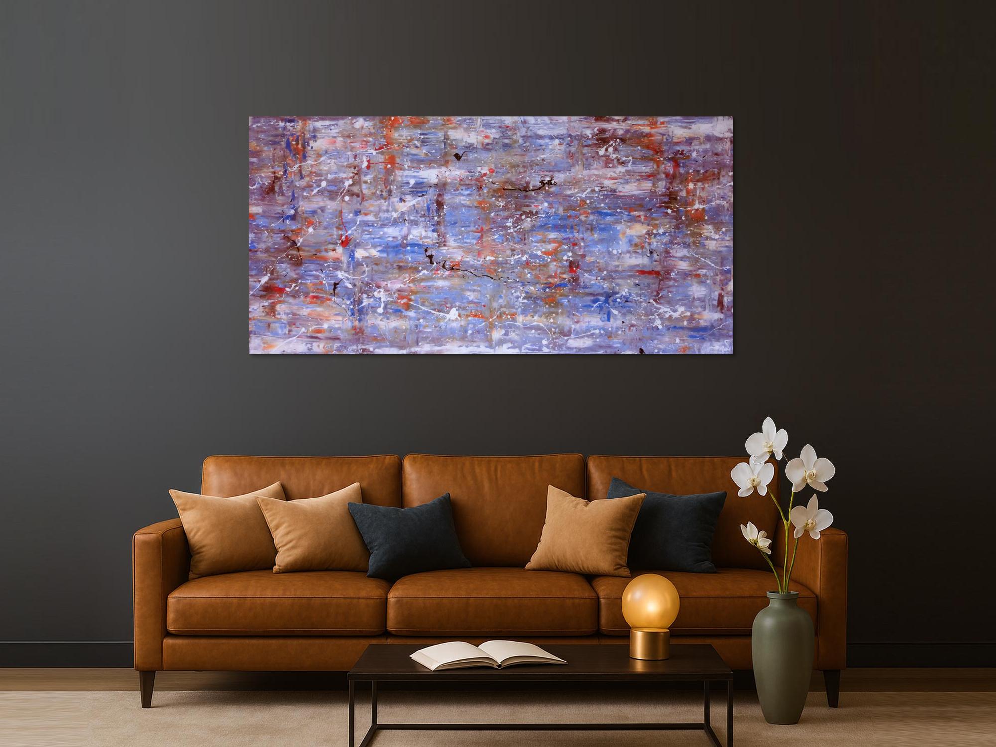 Abstraktes Acrylbild lila