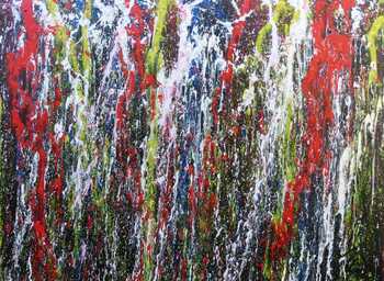 Buntes Acrylbild abstrakt modern mit vielen Farben