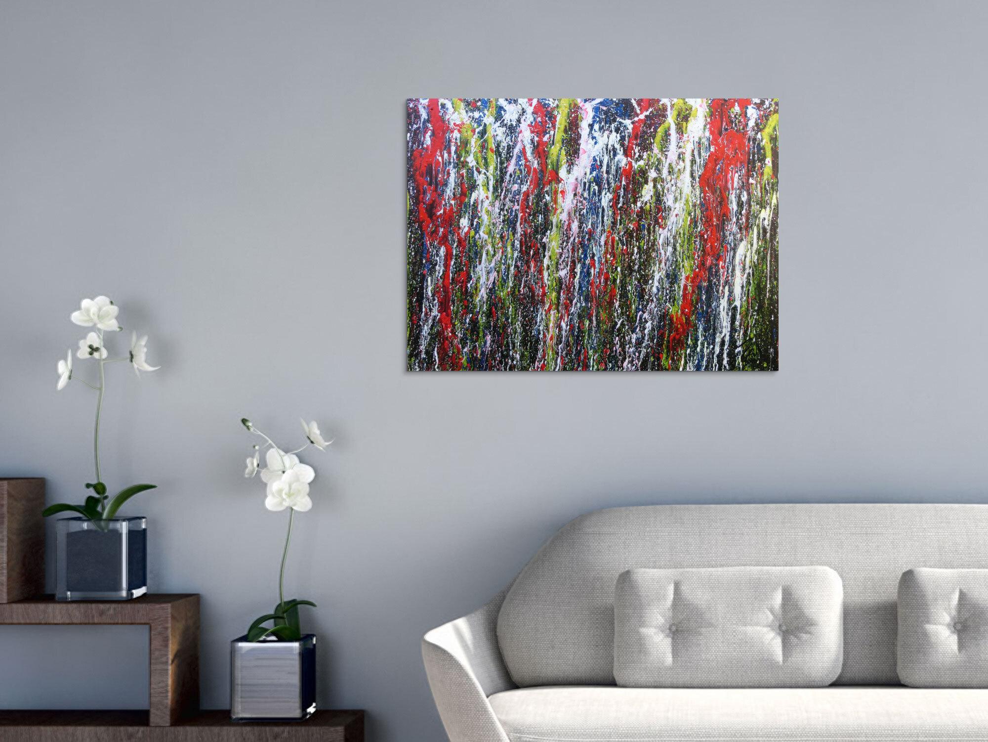 Buntes Acrylbild abstrakt modern mit vielen Farben