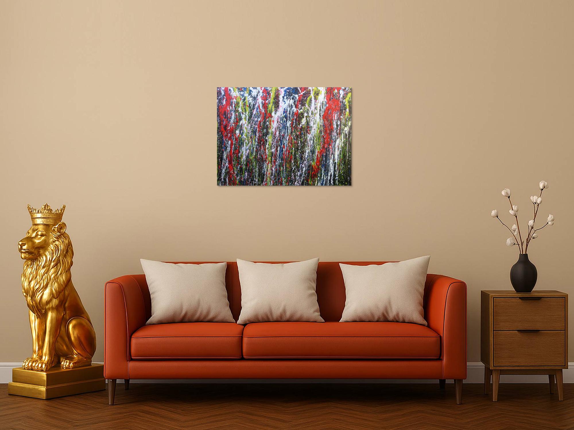 Buntes Acrylbild abstrakt modern mit vielen Farben