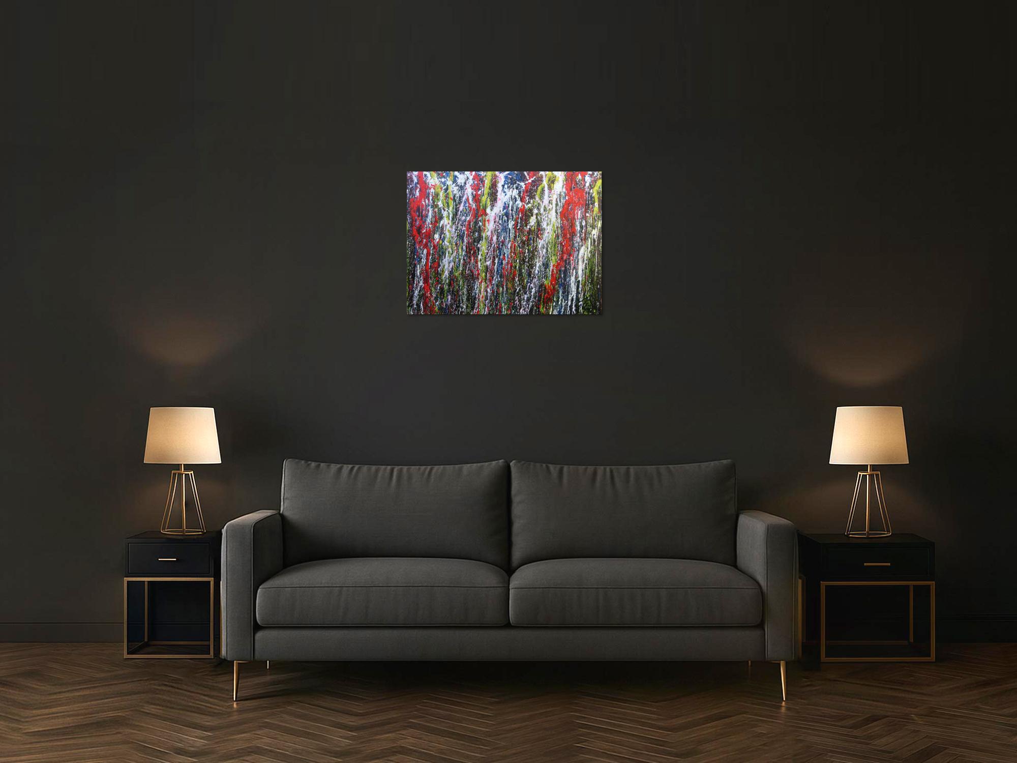 Buntes Acrylbild abstrakt modern mit vielen Farben