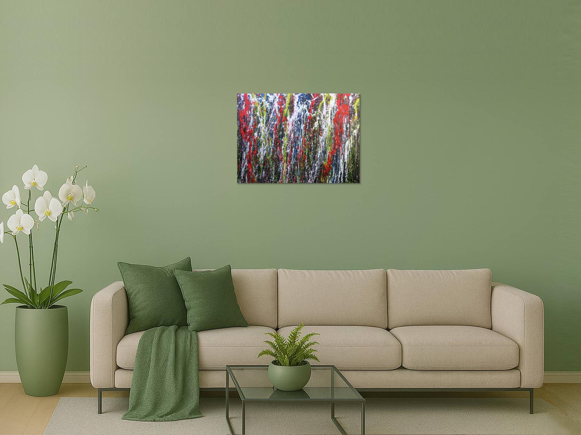Buntes Acrylbild abstrakt modern mit vielen Farben