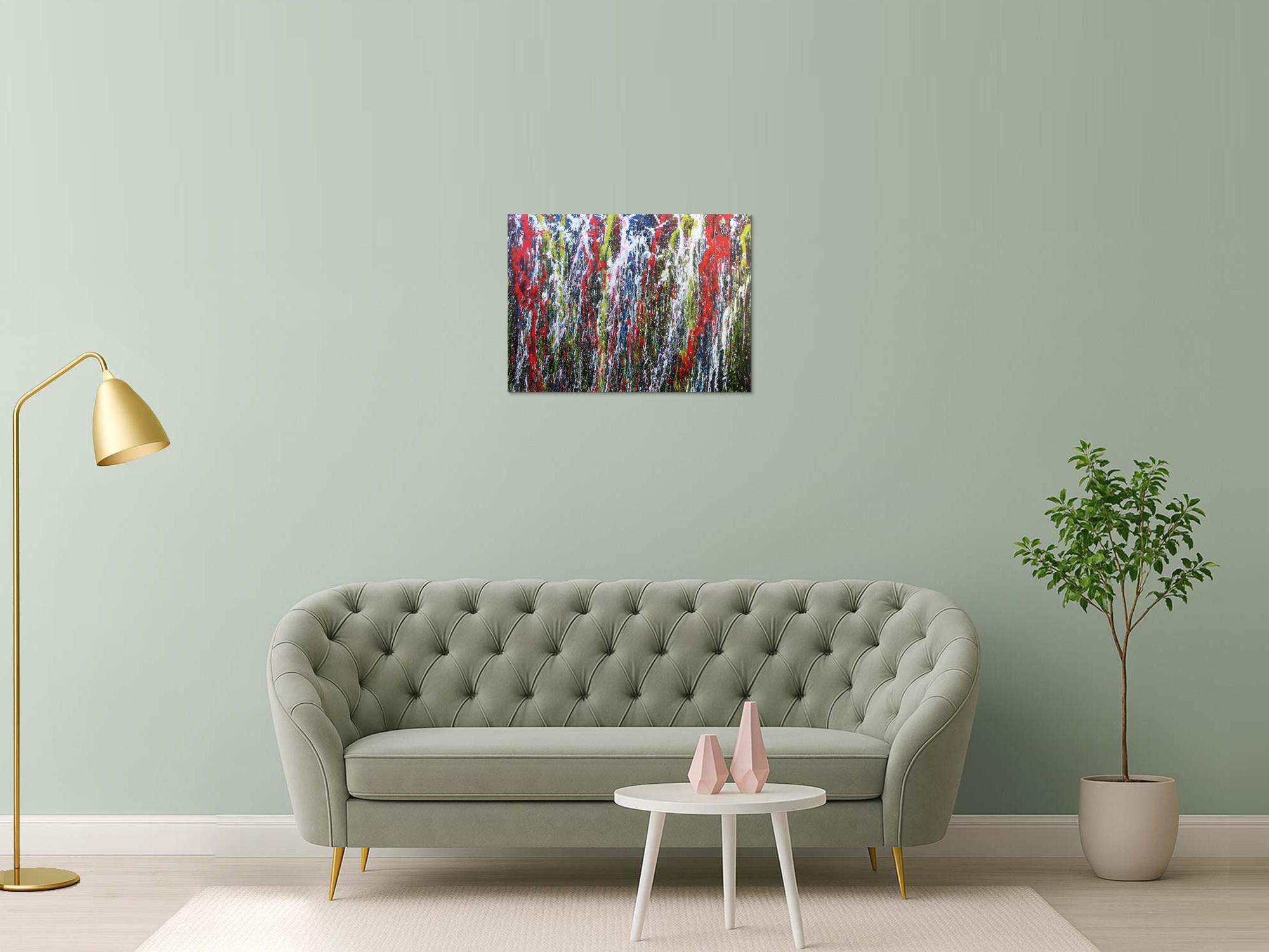 Buntes Acrylbild abstrakt modern mit vielen Farben