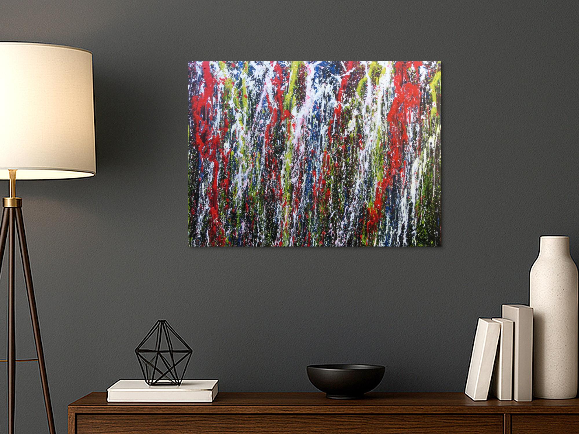 Buntes Acrylbild abstrakt modern mit vielen Farben