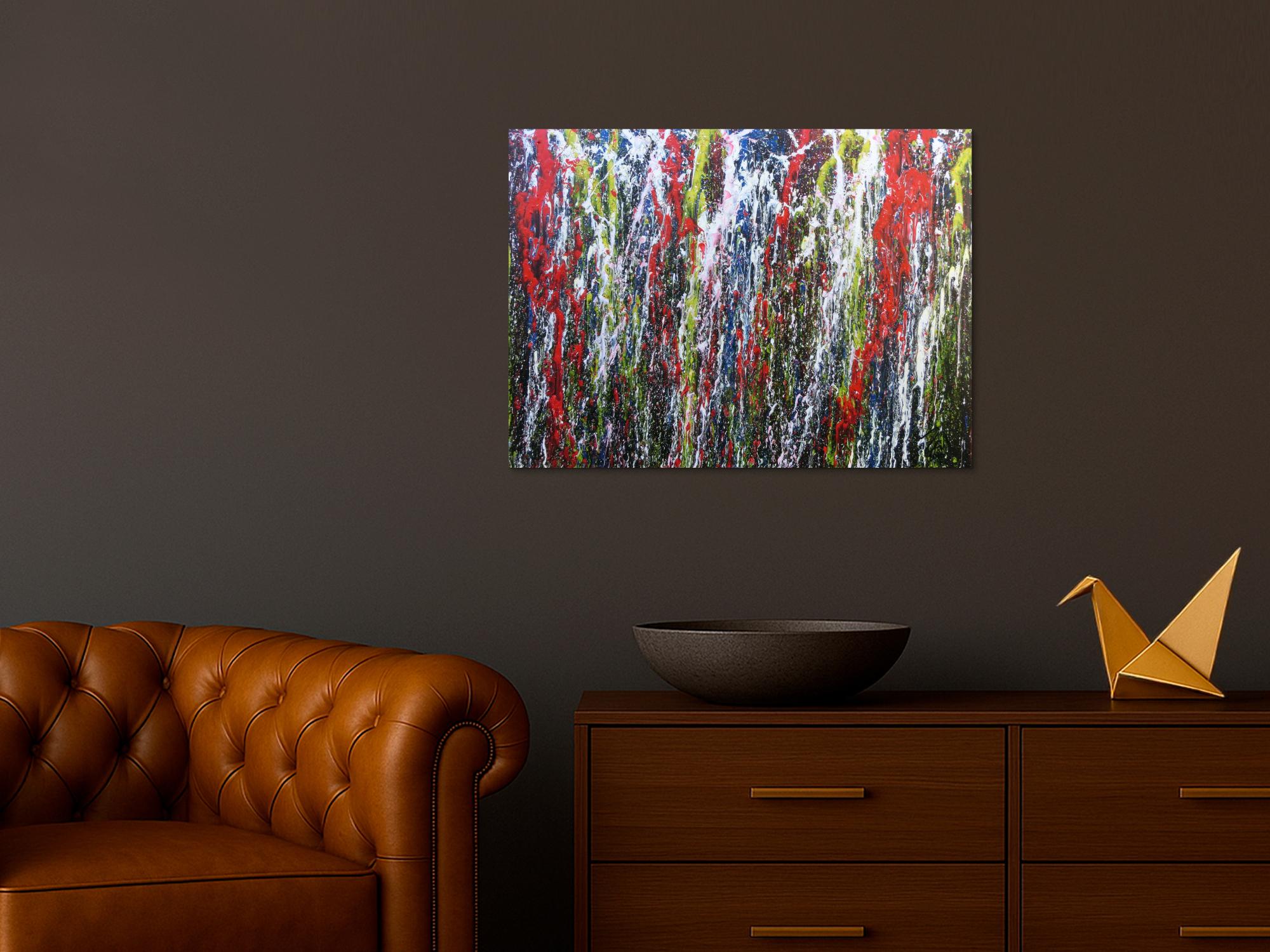 Buntes Acrylbild abstrakt modern mit vielen Farben