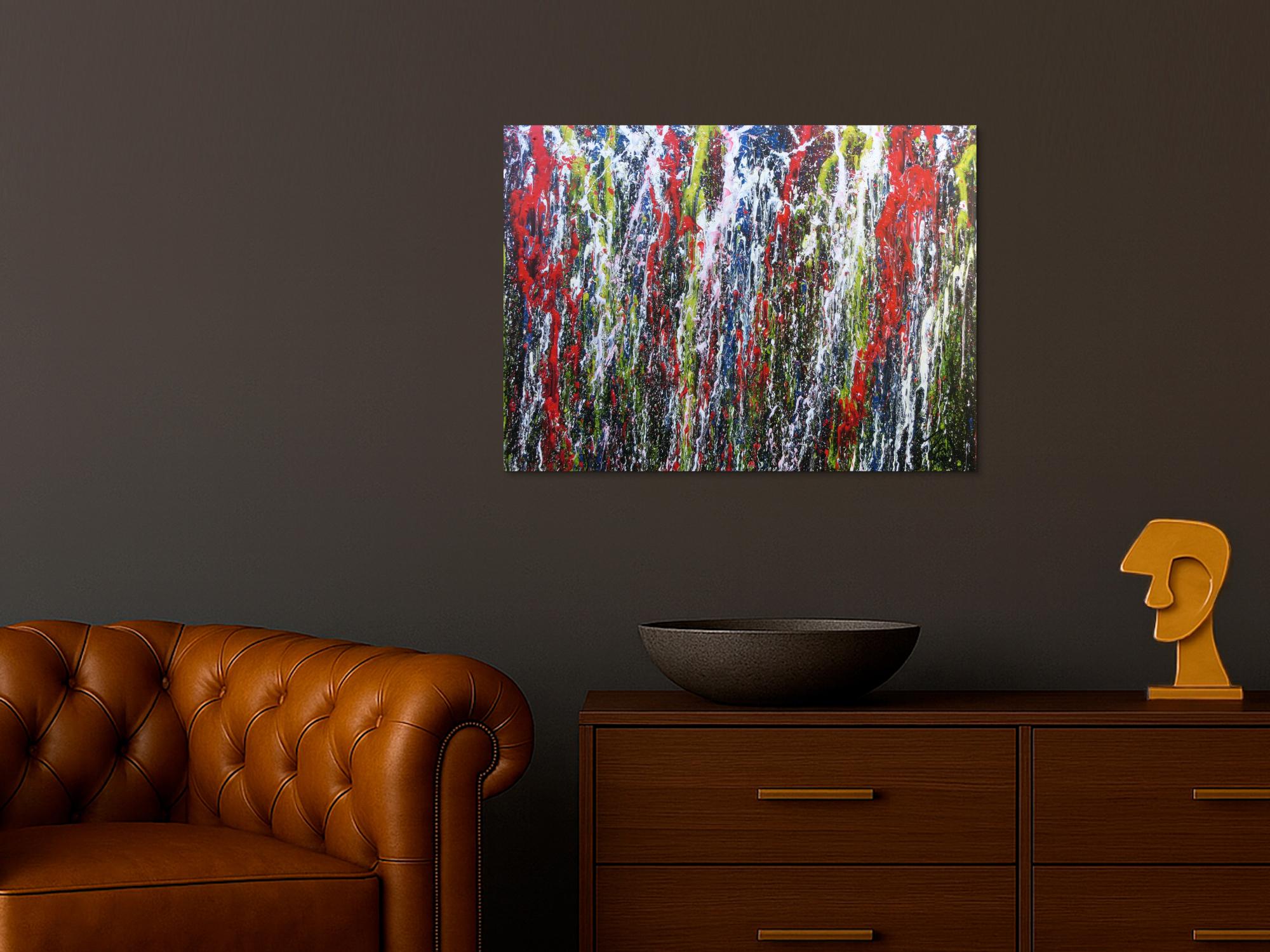 Buntes Acrylbild abstrakt modern mit vielen Farben