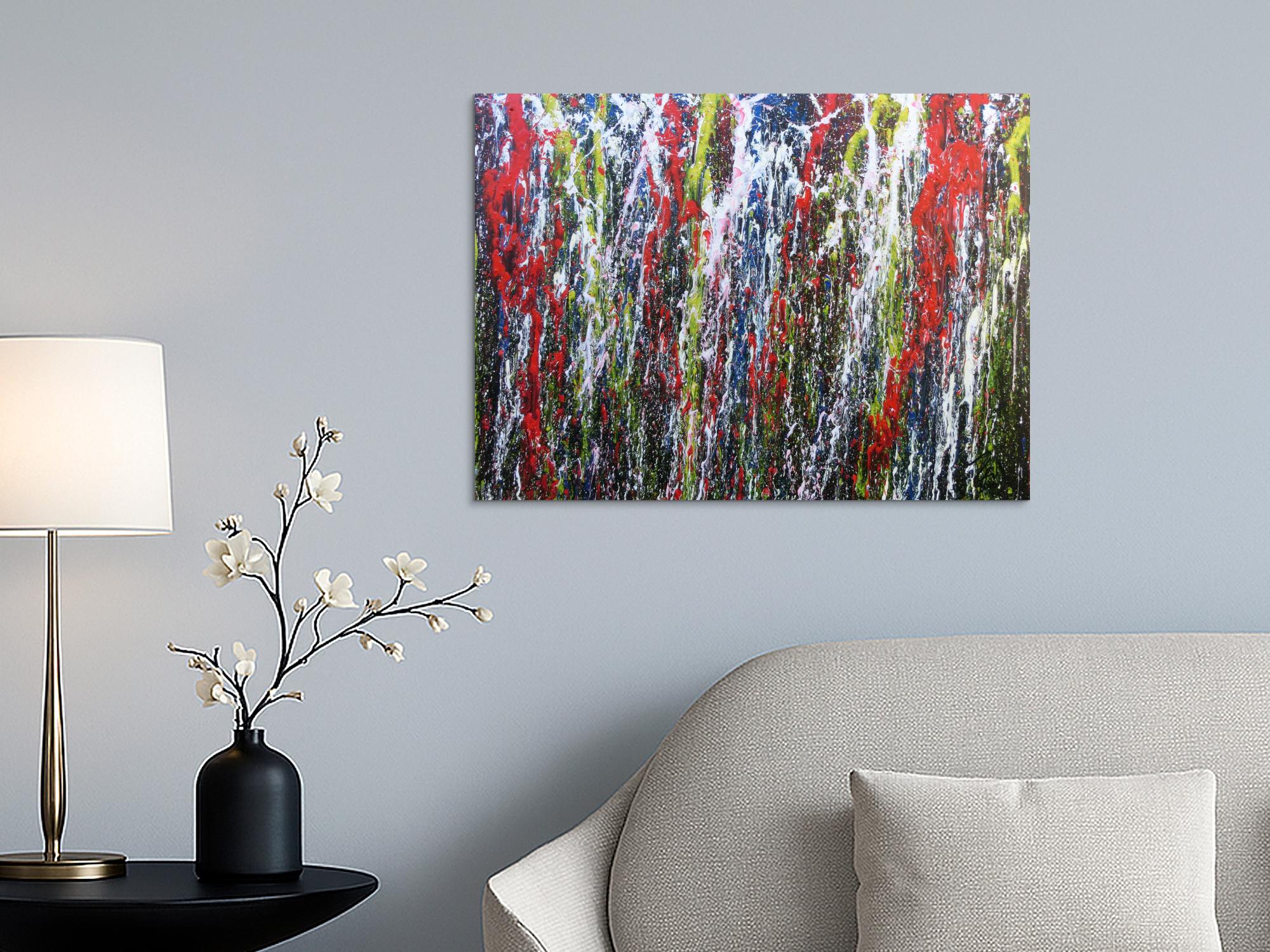 Buntes Acrylbild abstrakt modern mit vielen Farben