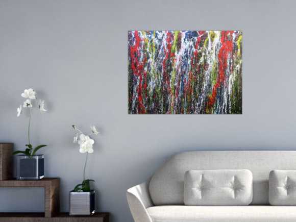 Buntes Acrylbild abstrakt modern mit vielen Farben