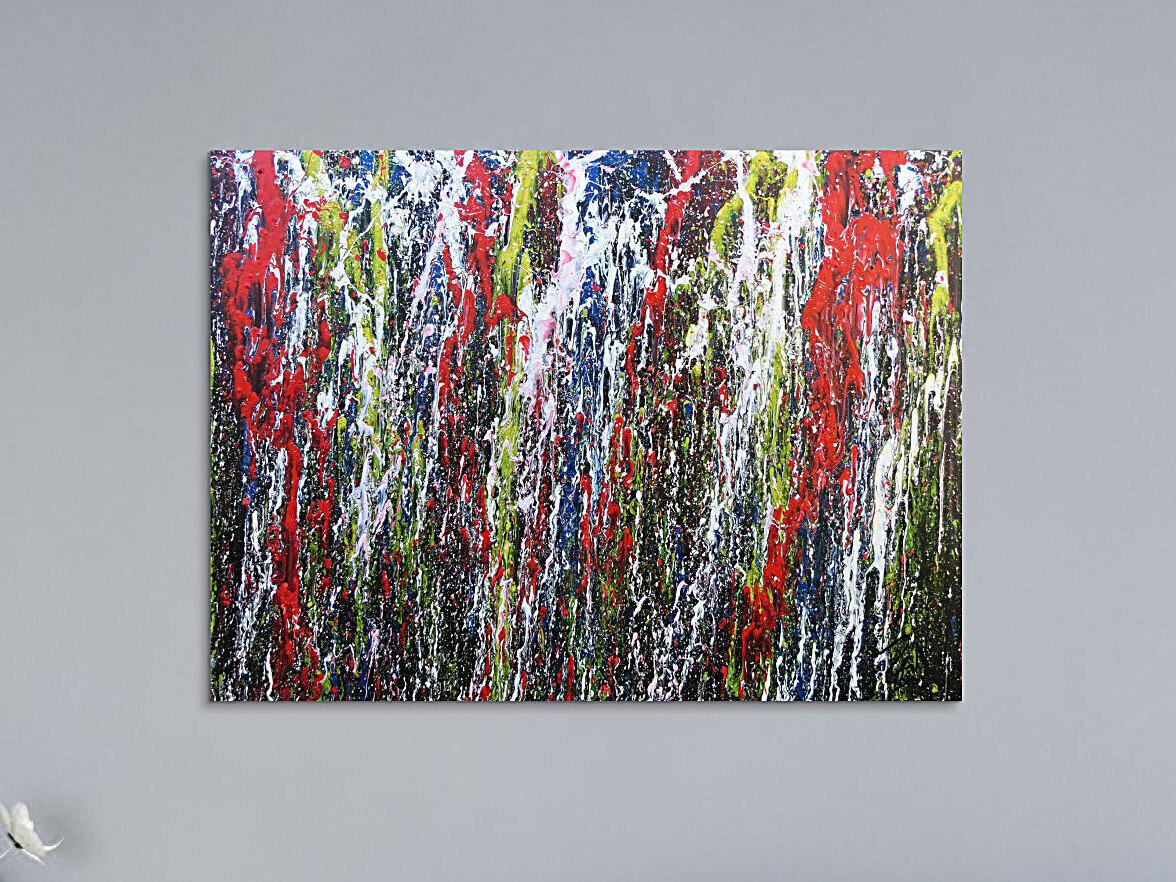 Buntes Acrylbild abstrakt modern mit vielen Farben