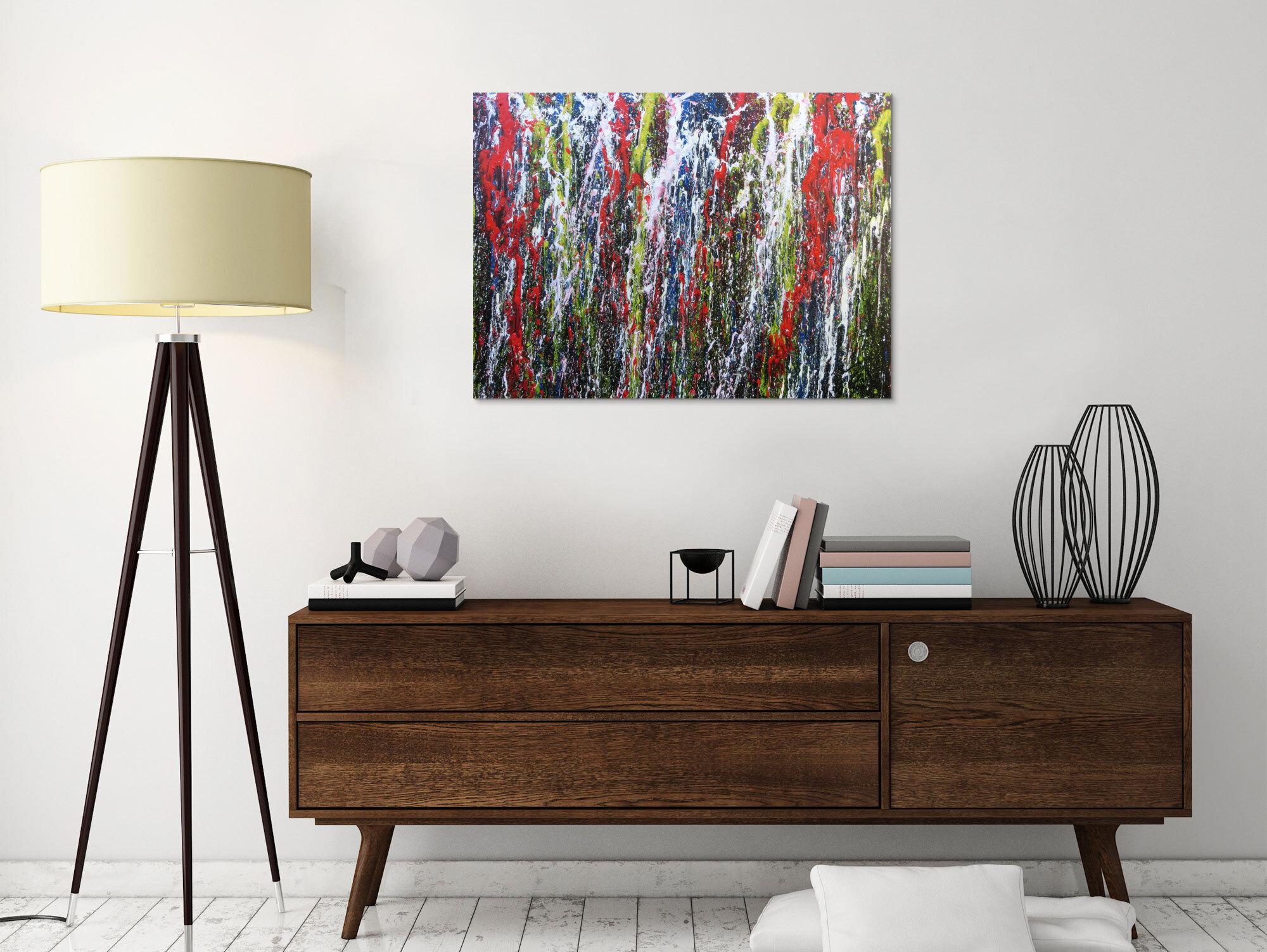 Buntes Acrylbild abstrakt modern mit vielen Farben