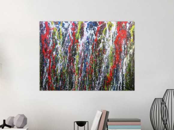 Buntes Acrylbild abstrakt modern mit vielen Farben