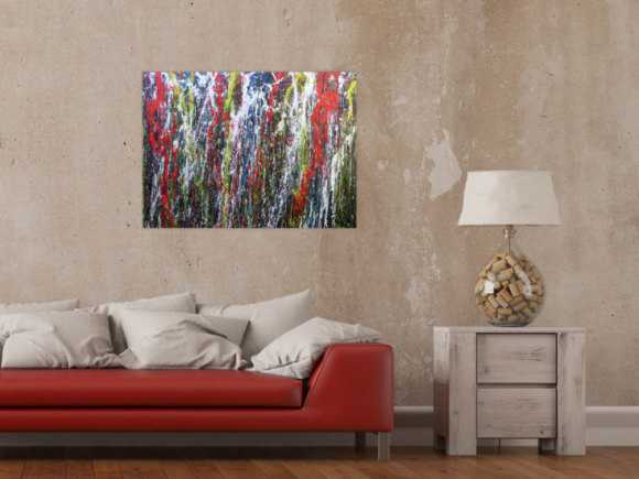 Buntes Acrylbild abstrakt modern mit vielen Farben